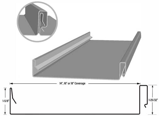 Snap Lock Standing Seam Panel Clip